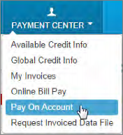 Payment Center > Pay On Account