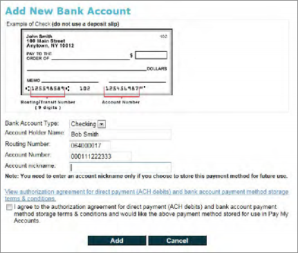 Add New Bank Account