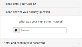 Password Reset Enter Security Answer
