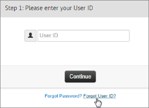 Click Forgot User ID