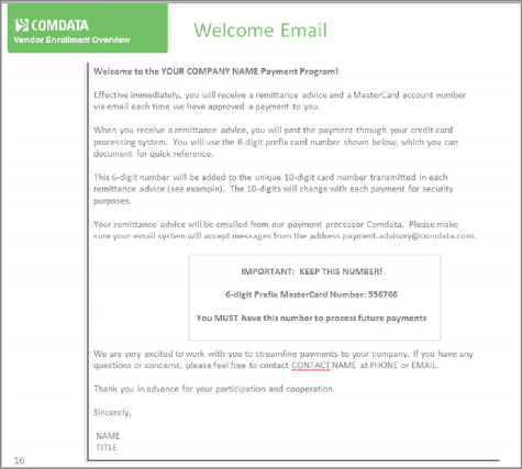 Following up with Enrolled Vendors - Comdata Resource Center