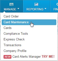 Manage Card Maintenance