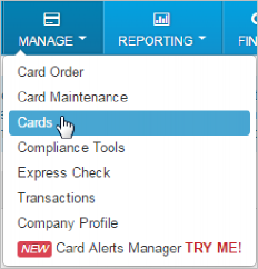 Manage Cards
