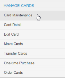 Card Maintenance