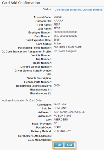 Classic Card Maintenance: Ordering a Mastercard - Comdata Resource Center