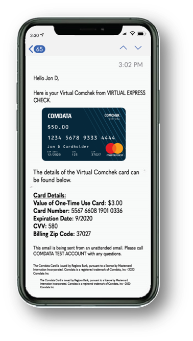 Virtual Comchek by Email