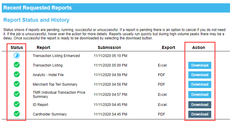 ReportStatus