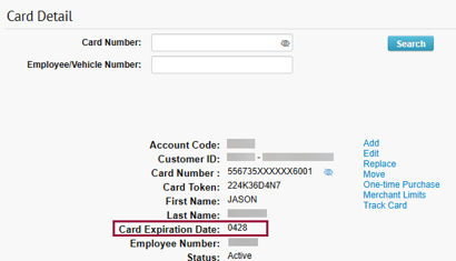 View Card Expiration